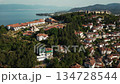 Residential houses and mansions on the hills, Ohrid City on the lake, 4k 134728544