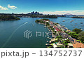 Beachfront With Boats And Skyline, Promontory Pointing To Sydney With Vibrant Water And Sunny Weather 134752737