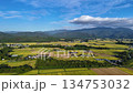 Autumn rural landscape, aerial photography, drone photography, autumn in Japan, nature, countryside, rural area 134753032