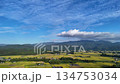 Autumn rural landscape, aerial photography, drone photography, autumn in Japan, nature, countryside, rural area 134753034