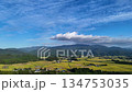 Autumn rural landscape, aerial photography, drone photography, autumn in Japan, nature, countryside, rural area 134753035