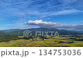 Autumn rural landscape, aerial photography, drone photography, autumn in Japan, nature, countryside, rural area 134753036