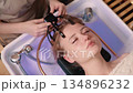 Japanese head spa treatment. 134896232