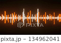 リズミカルに上下するモダンな波形グラフィック・ポッドキャストや動画制作に最適なエネルギー溢れる背景素 134962041