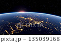 City lights spreading across the Earth at night 135039168