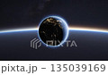 Earth floating in space before dawn 135039169