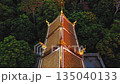 Aerial view of the temple roof surrounded by forest 135040133