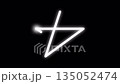 Animated star shining on a black background 135052474