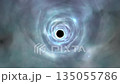 Cinematic Cloud Tunnel Wormhole. Flying Through Swirling Clouds Portal.Flying Through Swirling Clouds Portal with stars glowing 135055786