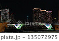 Night view of Toyosu Bridge, high-rise apartments, and Skytree 135072975
