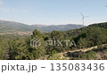 Windmills on a blue sky background	 135083436