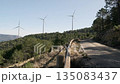 Windmills on a blue sky background	 135083437