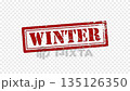 Red Grunge Winter Rubber Stamp Animation on Transparent Background with Alpha Channel, Distressed Ink Effect, Seasonal Cold Weather Label Motion Graphic for Business Design, Documents, Posters, Alerts 135126350