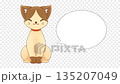 Lip-syncing cat and speech bubble loop animation with alpha 135207049