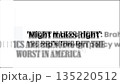 Fast-changing media headline text about Might Makes Right 135220512