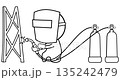 Welder welding metal in a factory 135242479