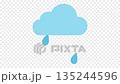 雨水從藍色的雲層中落下 天氣預報 135244596