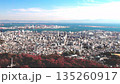 神戸市長田区の高取山頂から眺める長田区・兵庫区・中央区の市街地（パン） 135260917
