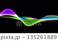 デジタルウェーブ（抽象的でダイナミックな動きの波形アート） 135261889