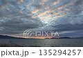 Magnificent sunset on a cloudy day over the Aegean Sea in autumn.	 135294257