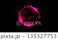 Glowing red sphere explosion, shattered dark orb, anime style power burst, comic energy crack effect, abstract destruction animation on black background, broken energy ball visual 135327753