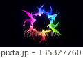 Rainbow energy circle, comic style explosion, glowing color burst, abstract anime fx 135327760