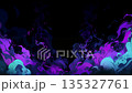 Abstract smoke cloud, purple and blue ink swirl, fantasy fog animation, cartoon magic mist background 135327761