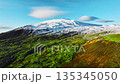 Cinematic Icelandic mountains, early winter in Iceland. Drone view of Snaefellsnes Peninsula 135345050