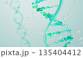A CG video of an ocean image in which the double helix structure of PDRN and salmon DNA rotates 135404412