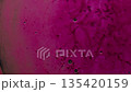 Dynamic red chemical reaction, dark abstraction. Liquid explosion, liquid reaction, dark ink, macro view 135420159
