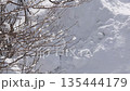 雪の付いた樹木と雪景色 135444179