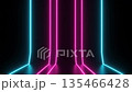 Neon lights in dark room with pink and blue glow 135466428