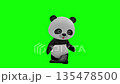 Cute panda character Chromakey background Panda Giant Panda 135478500