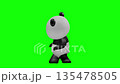 Cute panda character Chromakey background Panda Giant Panda 135478505