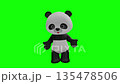 Cute panda character Chromakey background Panda Giant Panda 135478506