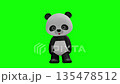 Cute panda character Chromakey background Panda Giant Panda 135478512