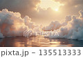 Serene Sunset Is Very Peaceful. Ai generated 135513333