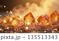 Radiant Crystals Glow Very Brightly. Ai generated 135513343