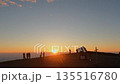 Beautiful sunrise at the summit of Mount Iodake in summer 135516780