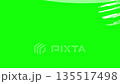 White paint brush stroke transitions on green screen background 135517498