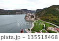 Concept of traveling in Europe. Aerial view of Golubac Fortress in Serbia 135518468