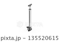 Spinning bicycle air pump on white background 135520615