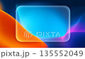 Dynamic corporate background: smooth, circular light forms moving gently inside a modern, square glass frame element 135552049