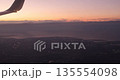 View of Chiba Prefecture and Tokyo Bay from an airplane landing at Haneda Airport 135554098