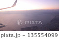 View of Chiba Prefecture and Tokyo Bay from an airplane landing at Haneda Airport 135554099