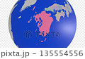 Planet-style map of Kyushu with prefectures color-coded 135554556