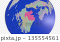 Planet-style map of Oita Prefecture with prefectures color-coded 135554561