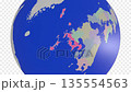 Planet-style map of Nagasaki Prefecture with prefectures color-coded 135554563