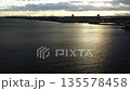 名古屋港ポートビルから見た冬の夕方の名古屋港の風景 135578458