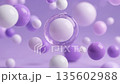 Purple transparent serum slowly floating in a loop video | Molecular capsule skin care background 135602988